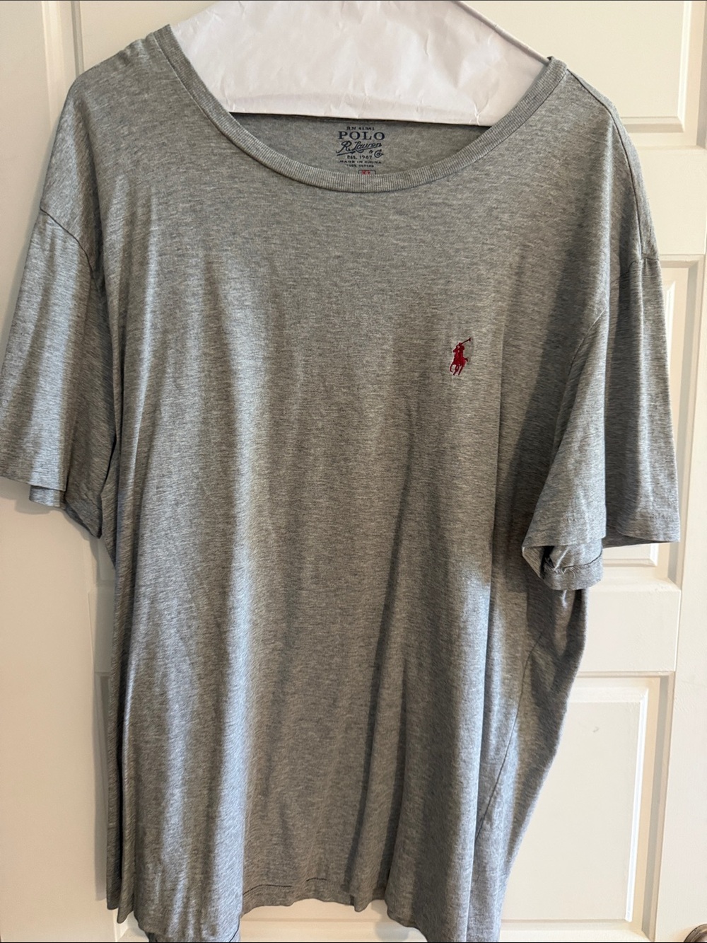 Polo by Ralph Lauren Grey Short Sleeve Crew Tee with Texas A&M logo on sleeve